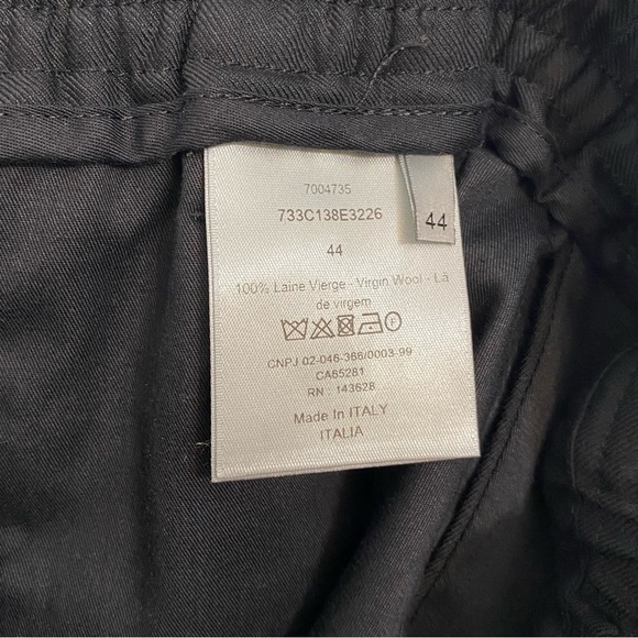 NWOT DIOR Wool Jogger Pants In Noir XS 28 (EUR 44) - Picture 9 of 13